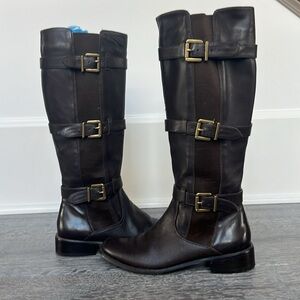 Vaneli brown leather riding boots. Womens size 6.5